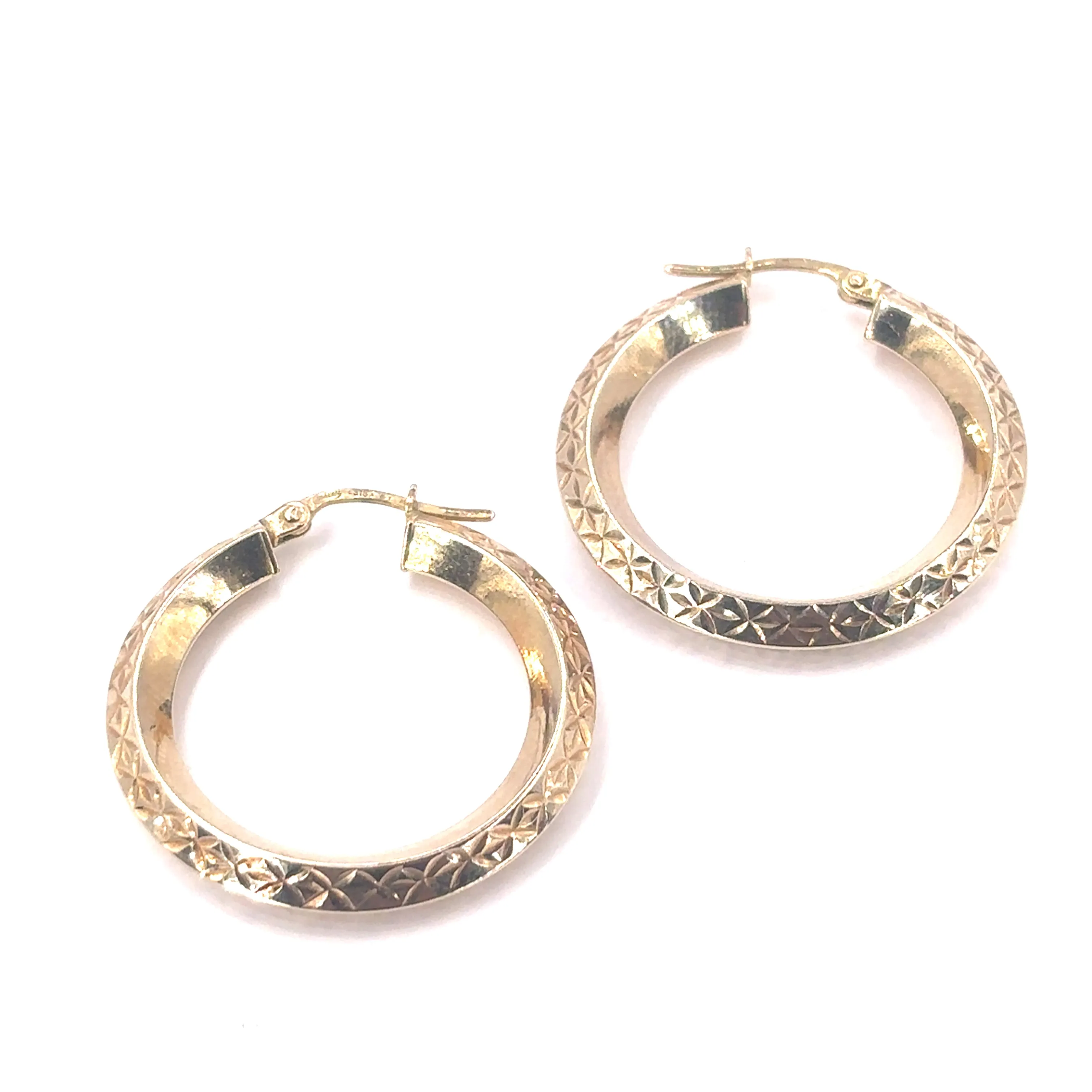 Women’s 9ct Yellow Gold Hollow Hoop Earrings - 3.3G