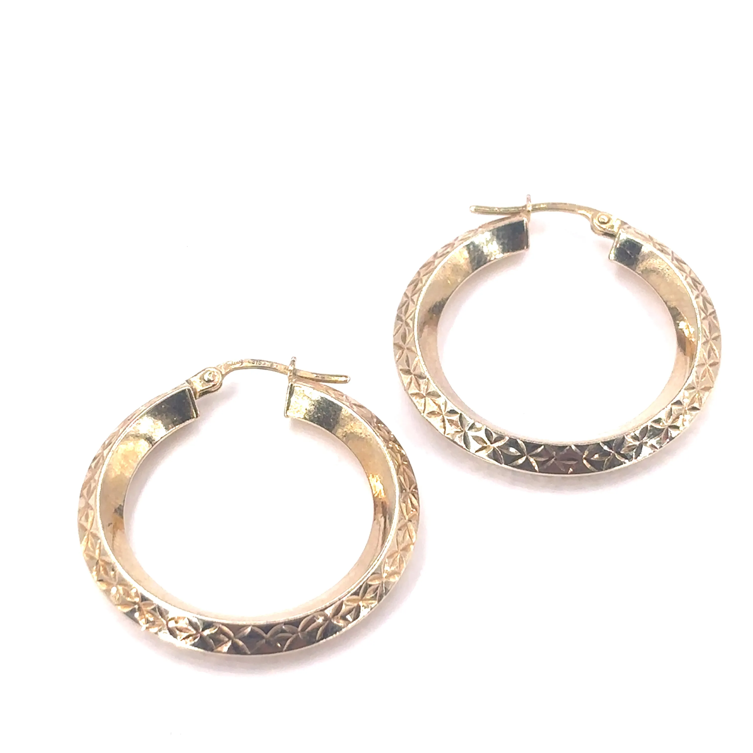 Women’s 9ct Yellow Gold Hollow Hoop Earrings - 3.3G