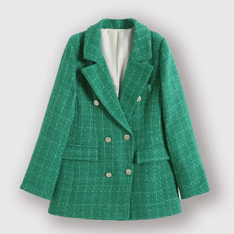 Women's Textured Double-Breasted Blazer