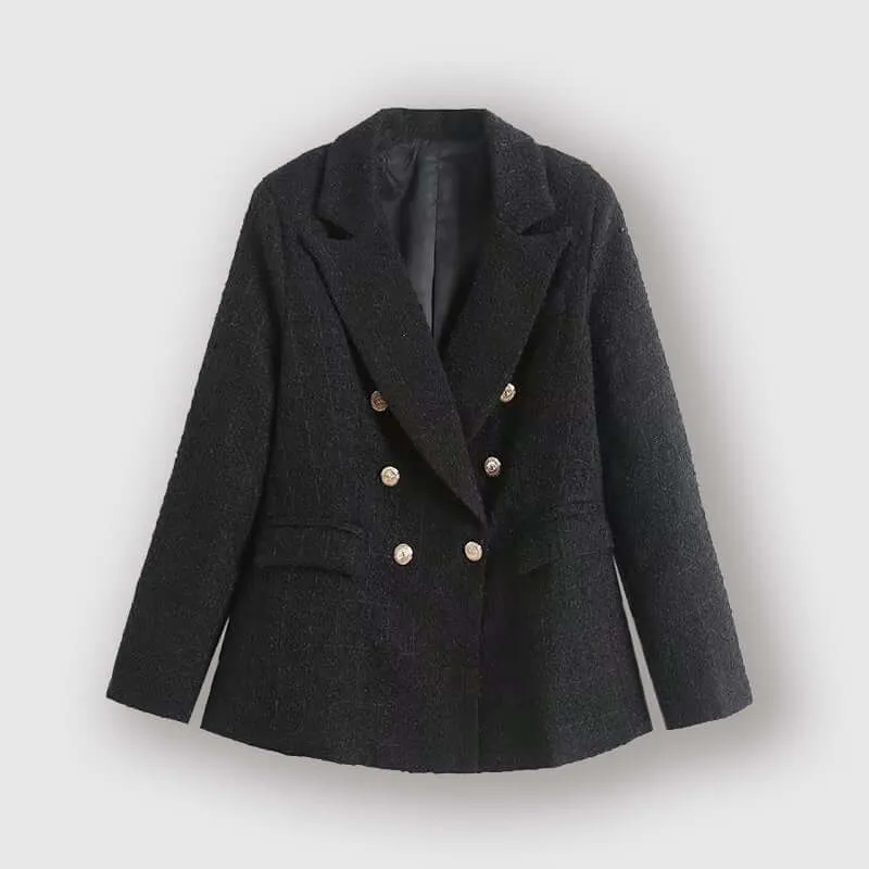 Women's Textured Double-Breasted Blazer